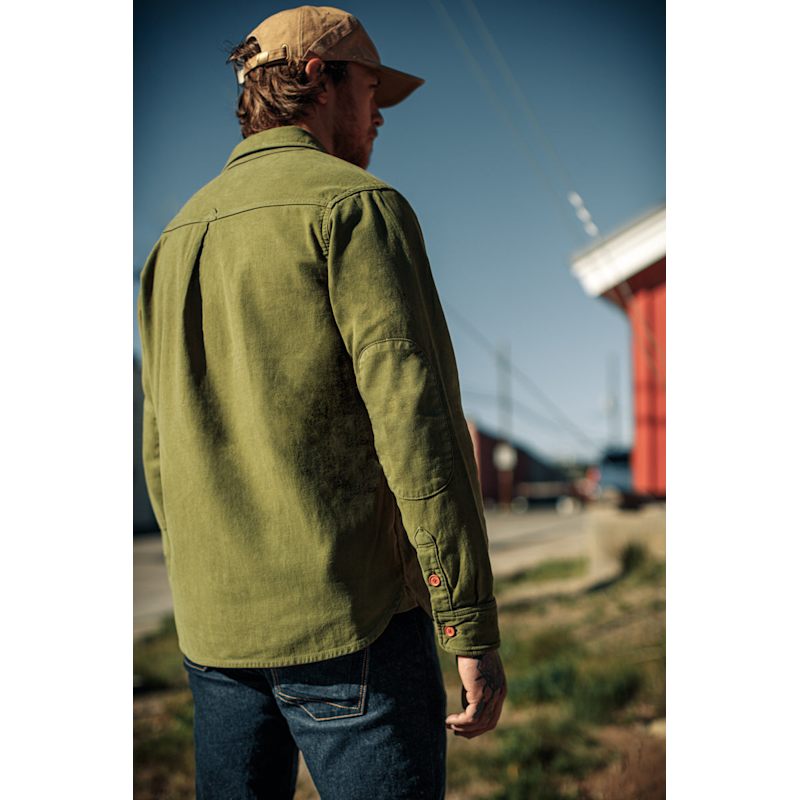 Andsons Lichen Moleskin Shirt Army Green | &SONS Trading Co | Wolf
