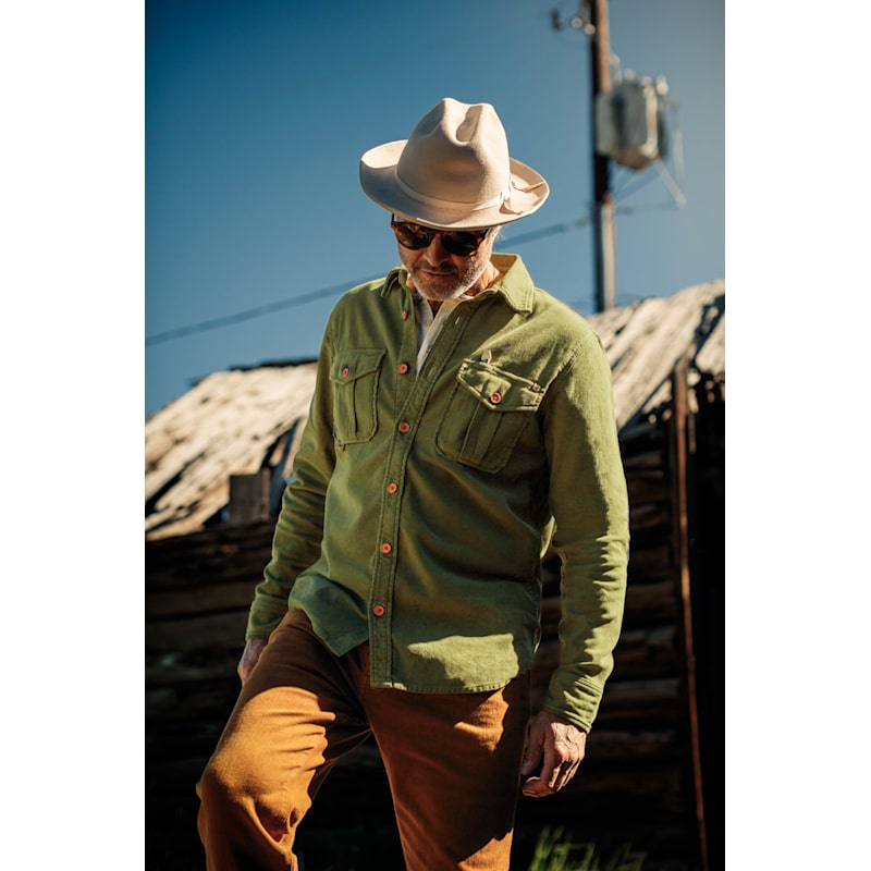 【TAKE&SONS】 テイクアンドサンズ モールスキン フィールドワークシャツ Andsons Lichen Moleskin Shirt Army Green | &SONS Trading Co | Wolf