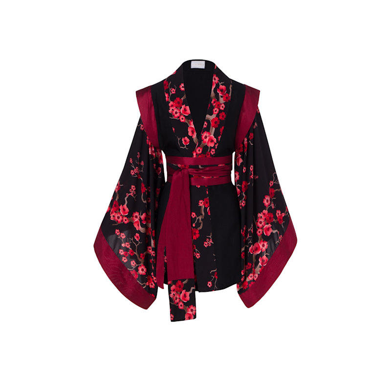 Sonsho Sakura Kimono - Black | Joy Borrello | Wolf & Badger