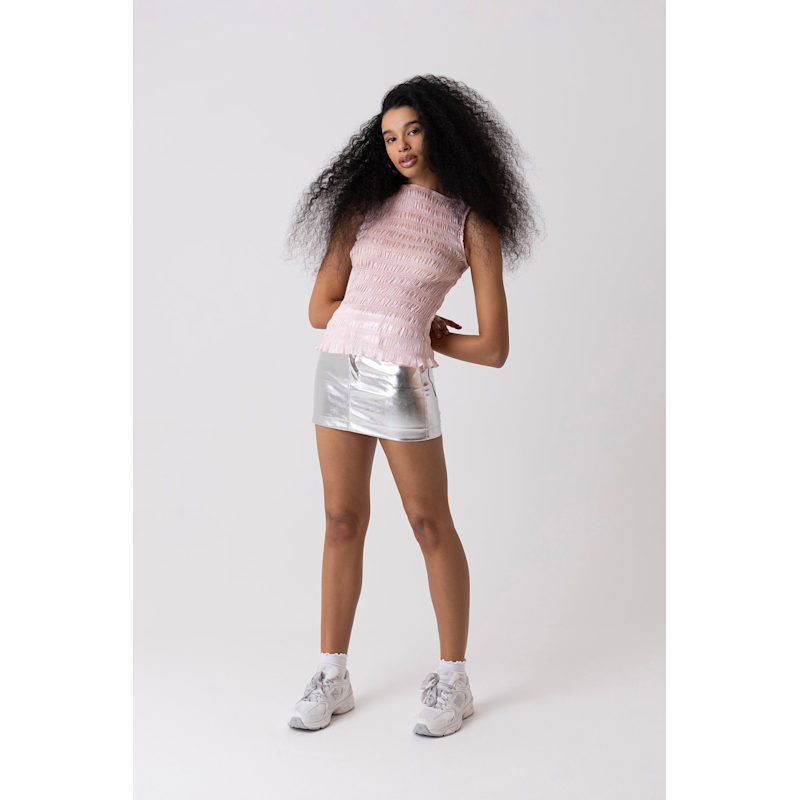 Thumbnail of Sonya Pink Shirred Top image