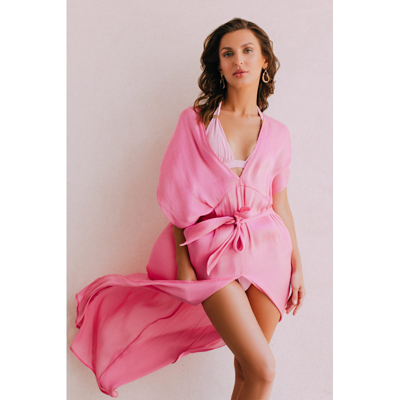 Thumbnail of Sophia Luxe Beach To Bar Dress - Magenta Luxe image