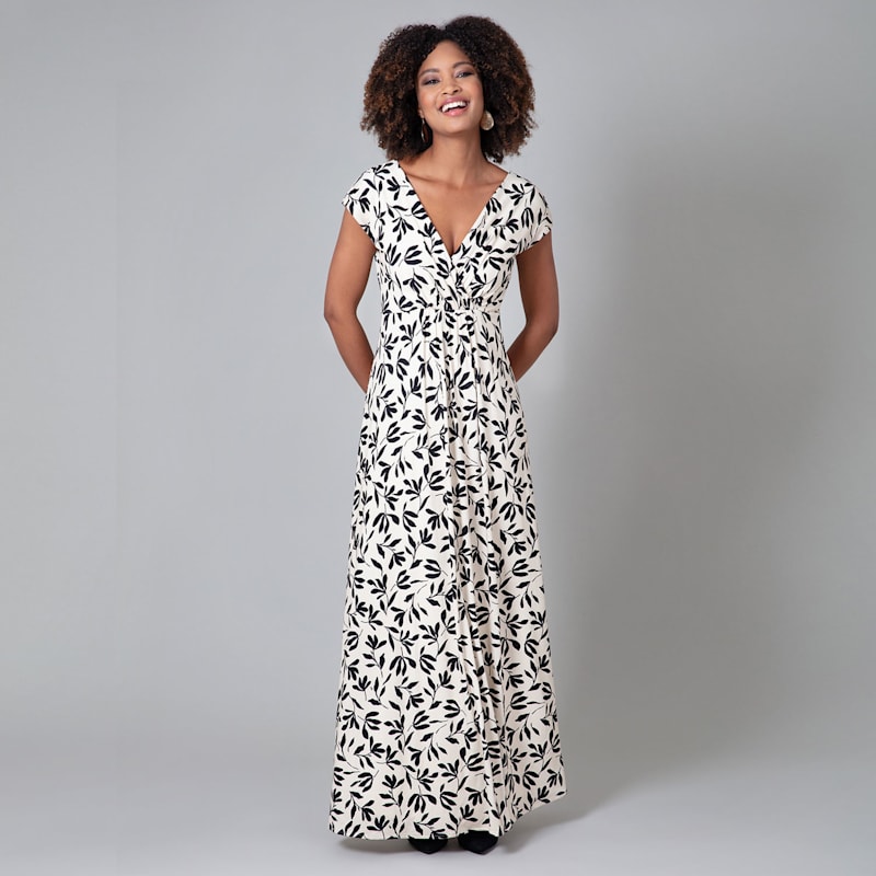 Thumbnail of Sophia Maxi Dress In Monochrome Print image