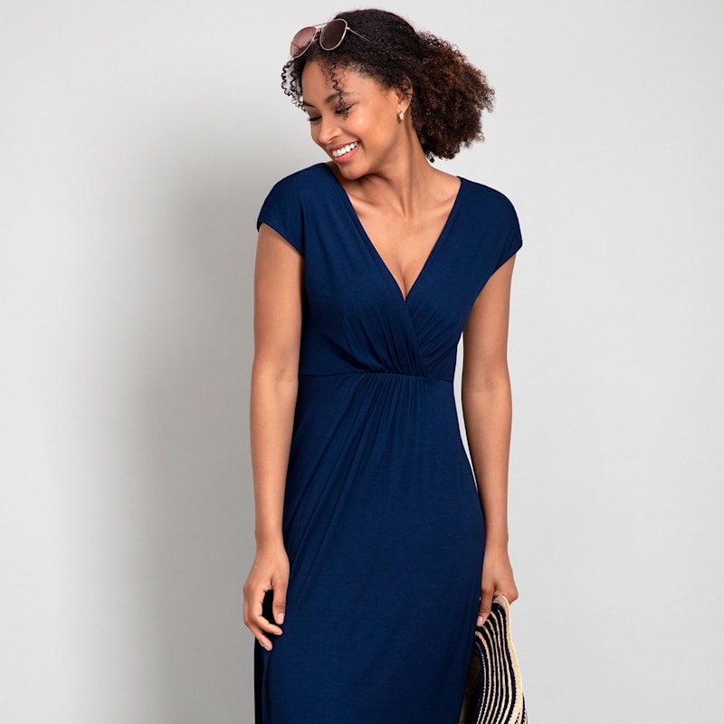 princess polly baby blue dress Sophia Maxi Dress In Navy Blue | Alie Street London