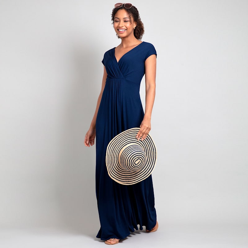 Alie Street London エレガント美シルエット Sophia Maxi ドレス Sophia Maxi Dress (Oyster Blue) - Wedding Dresses, Evening