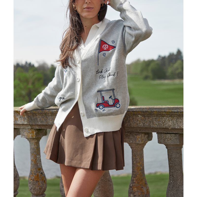 Sophie Cardigan - Grey Multi | Victoria Paulsen | Wolf & Badger