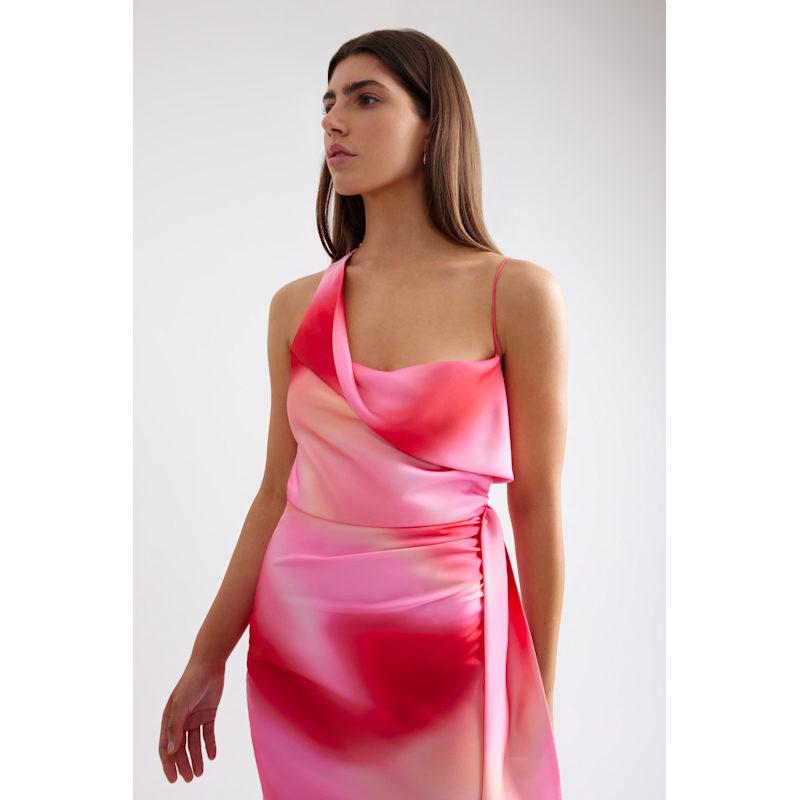 strapless open back dress Vestido Plisado Mango – Market People main image 0