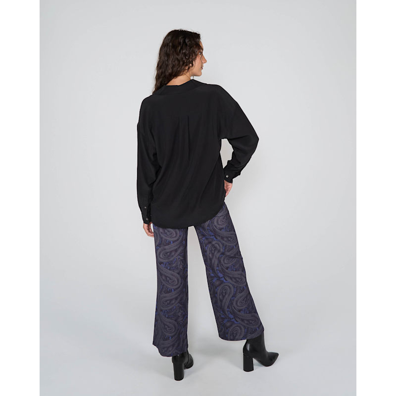 Thumbnail of Sophie Silk Oversized Shirt - Black image