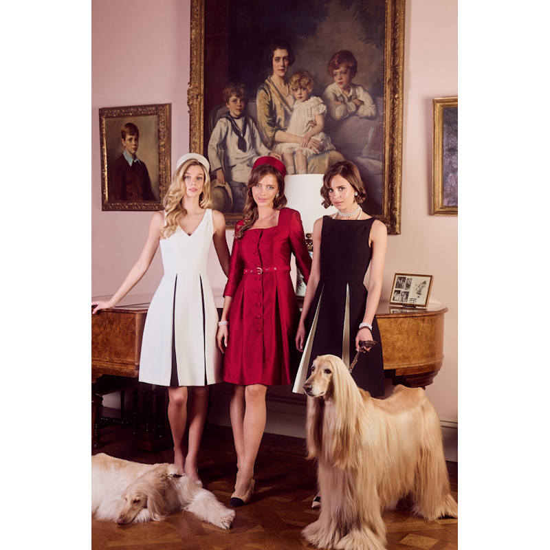 Thumbnail of Spencer Silk & Wool Dress In Rosso image