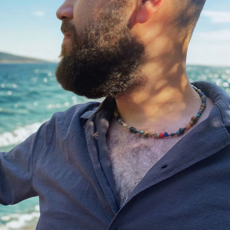 Thumbnail of Spice Dream – Earthy Gemstone Necklace With Sci-Fi Desert Vibes image
