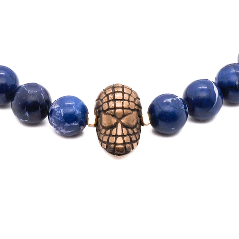 Thumbnail of Spider Men Blue Beaded Bracelet - Blue image