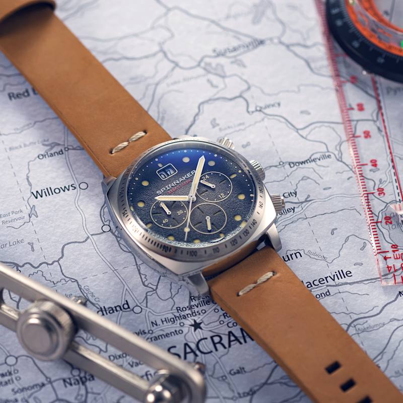 Spinnaker Hull Men's Japanese Quartz Fumme Black Watch Spinnaker