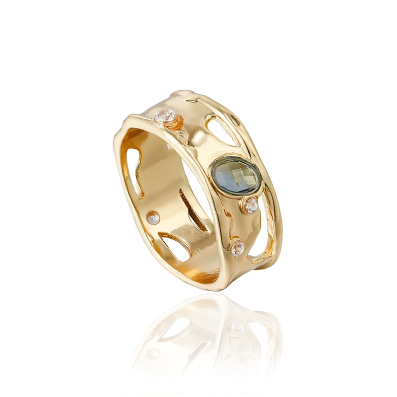 Thumbnail of Sprinkled Blue Glass Banded Ring image