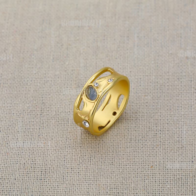 Thumbnail of Sprinkled Blue Glass Banded Ring image