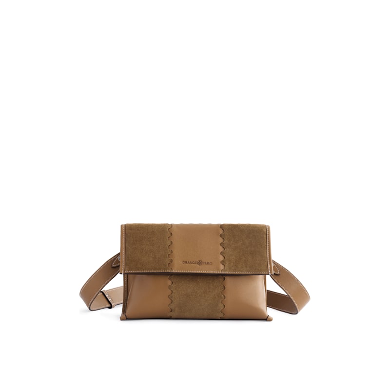 Thumbnail of Square Stitch Messenger Bag - Honey Brown image
