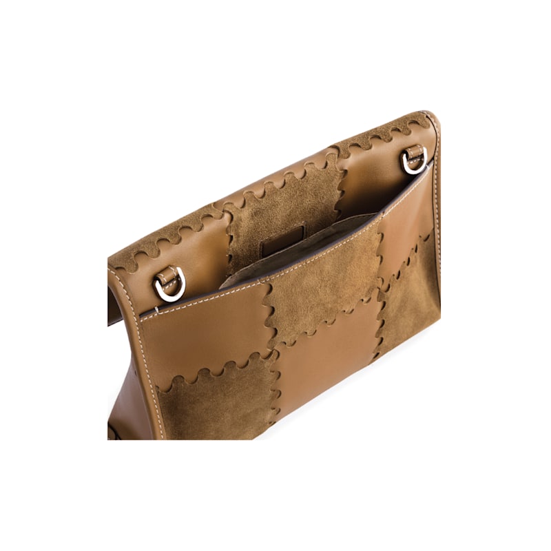 Thumbnail of Square Stitch Messenger Bag - Honey Brown image