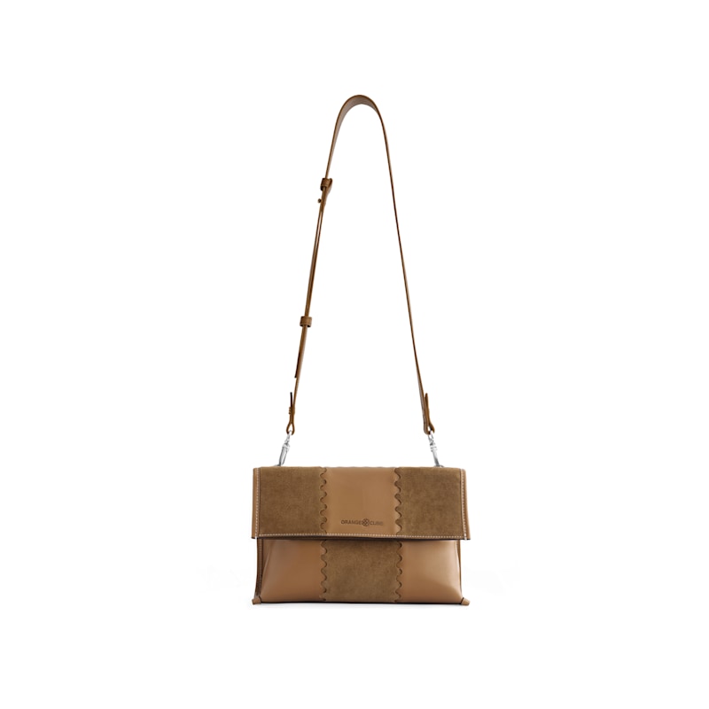 Thumbnail of Square Stitch Messenger Bag - Honey Brown image