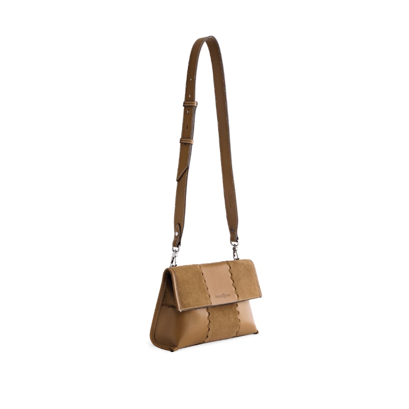 Thumbnail of Square Stitch Messenger Bag - Honey Brown image
