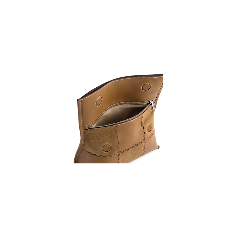 Thumbnail of Square Stitch Messenger Bag - Honey Brown image