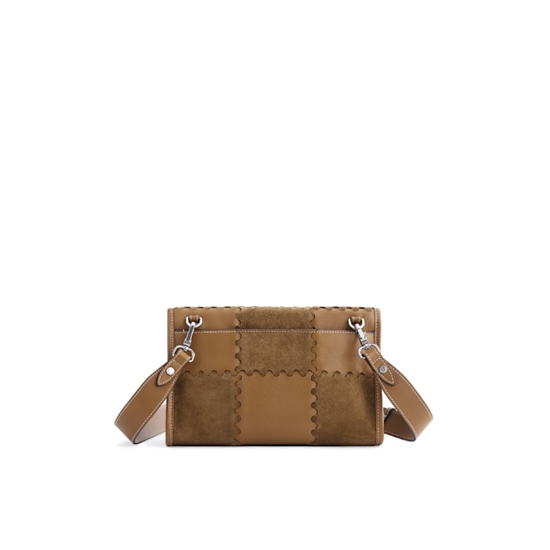 Thumbnail of Square Stitch Messenger Bag - Honey Brown image