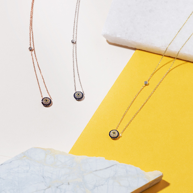 Thumbnail of Evil Eye Necklace Gold image