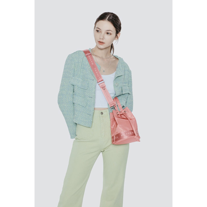 Thumbnail of Recycled Nylon Bucket Bag - Lexy - Indi Pink image