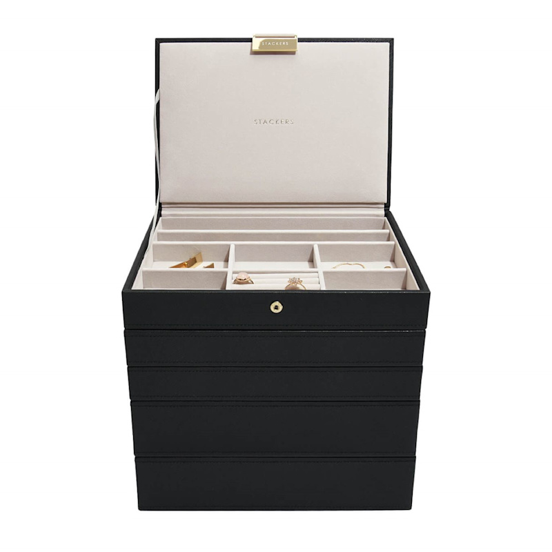 Thumbnail of Stackers Black Jewelry Box Classic Set Of Five image