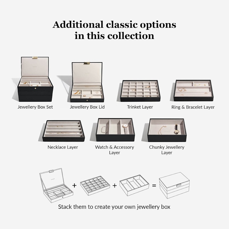 Thumbnail of Stackers Black Jewelry Box Classic Set Of Five image