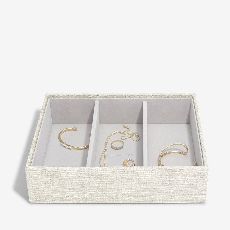 Thumbnail of Stackers Classic Linen Jewellery Box Set Of Three image