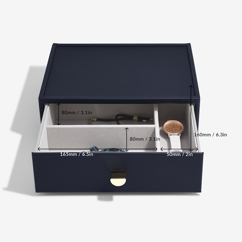 Thumbnail of Stackers Classic Navy Pebble Set Of Two Drawers image