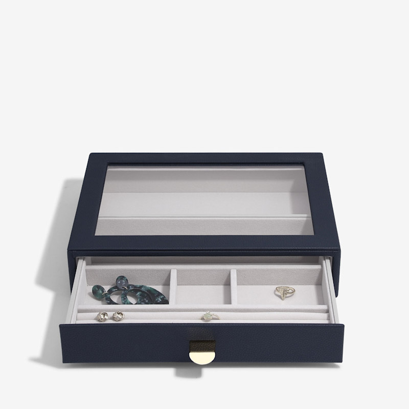 Thumbnail of Stackers Classic Navy Pebble Set Of Two Drawers image