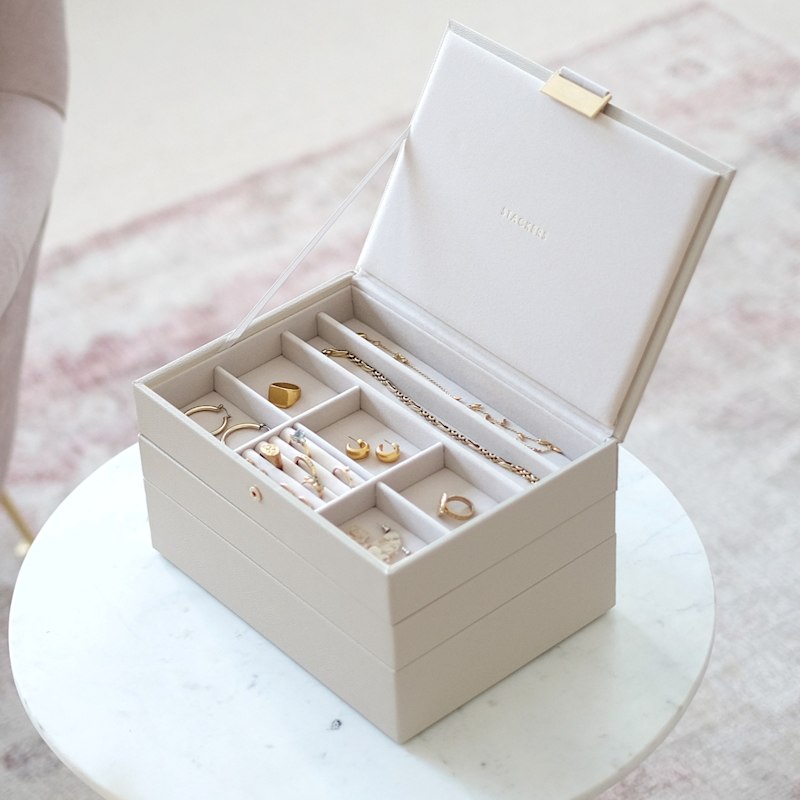 Thumbnail of Stackers Classic Oatmeal Jewellery Box Set Of Three image