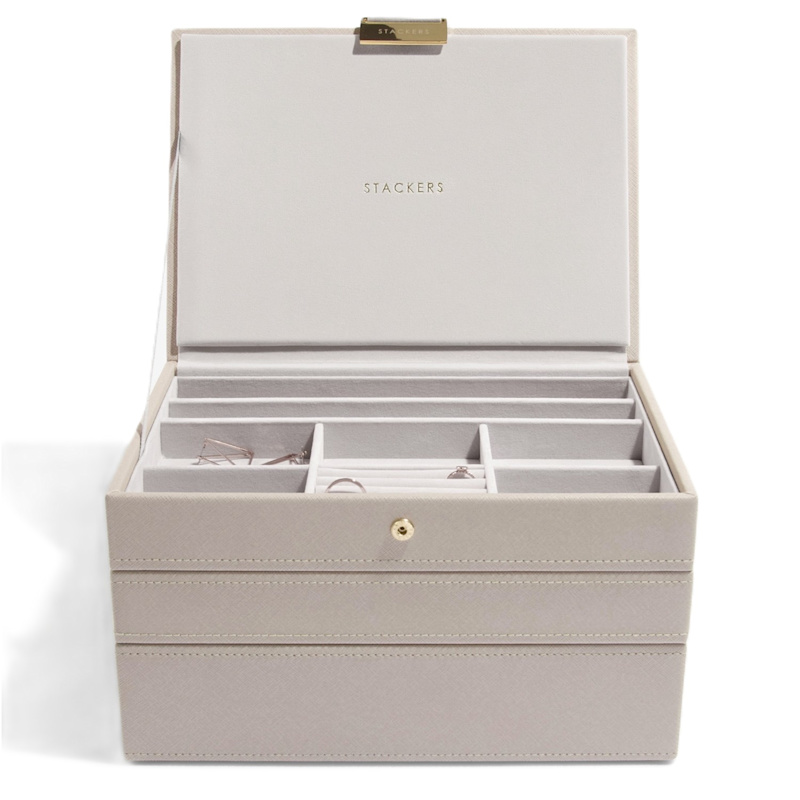 Thumbnail of Stackers Classic Taupe Jewellery Box Set Of Three image