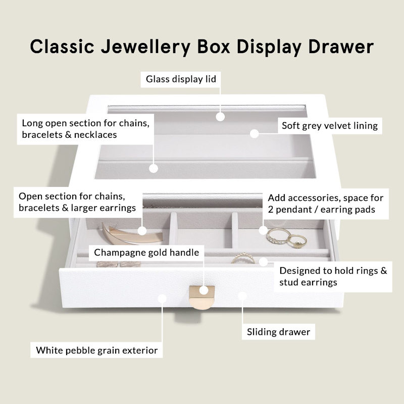 Thumbnail of Stackers Classic White Pebble Set Of Three Drawers image
