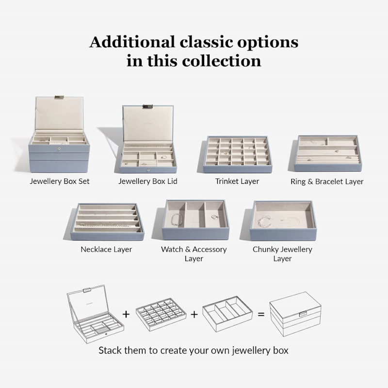 Thumbnail of Stackers Dusky Blue Classic Jewelry Box Set Of Five image