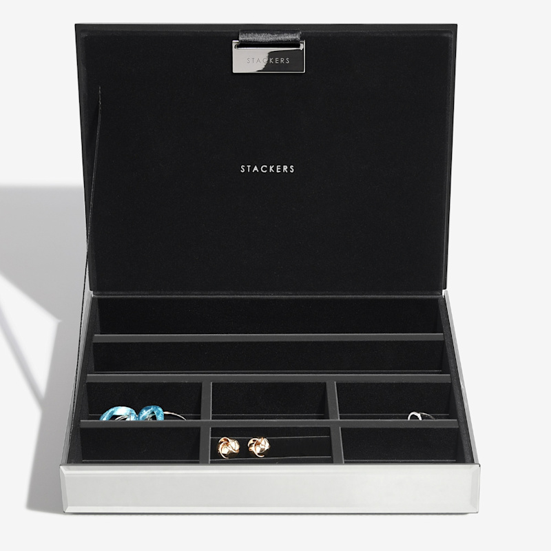 Thumbnail of Stackers Graphite Mirror Jewelry Box Set Of Three image