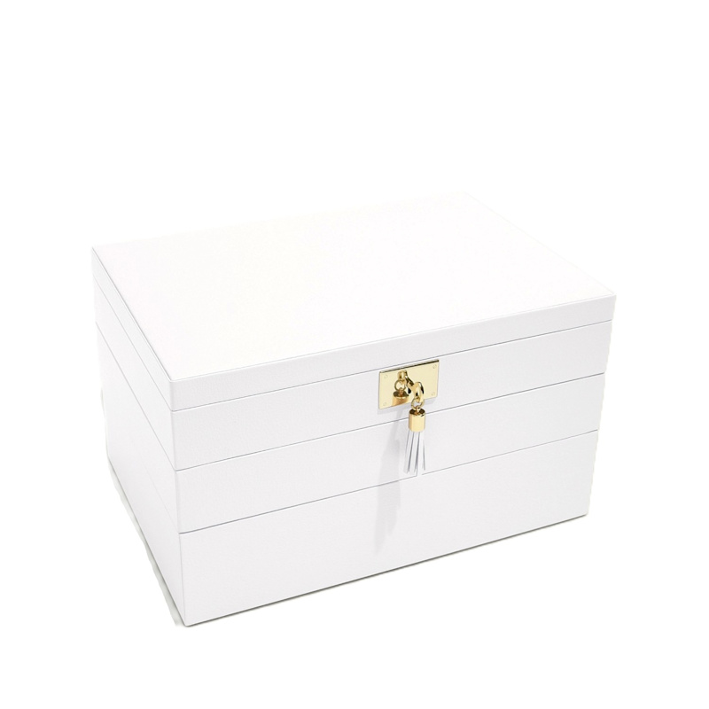 Thumbnail of Stackers Leather Orchid White Jewellery Box Set Of Three image