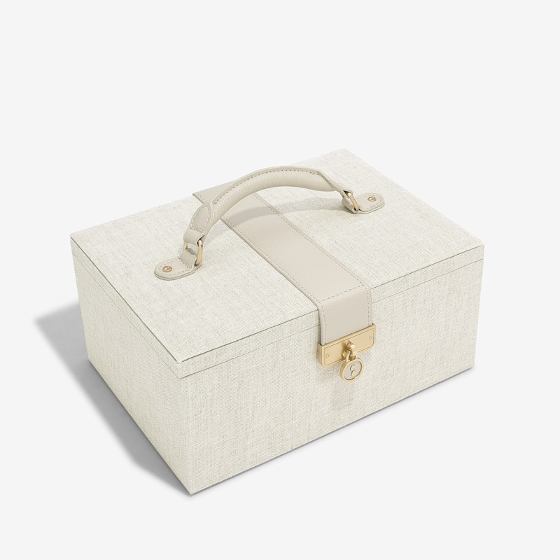 Thumbnail of Stackers Linen & Oatmeal Luxury Jewellery Box image