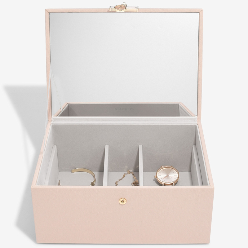 Thumbnail of Stackers Luxury Blush Pink Jewellery Box image
