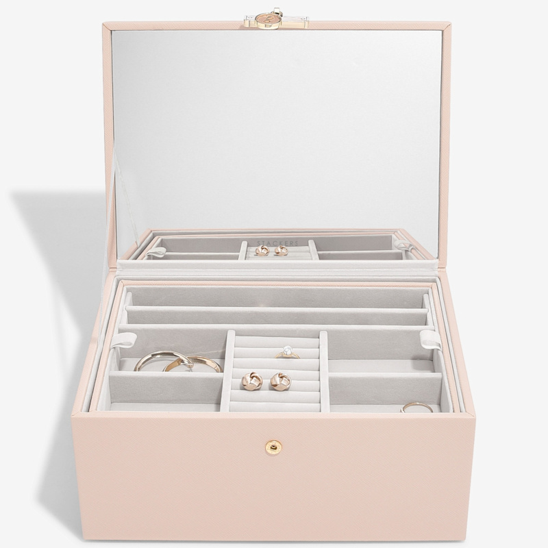 Thumbnail of Stackers Luxury Blush Pink Jewellery Box image