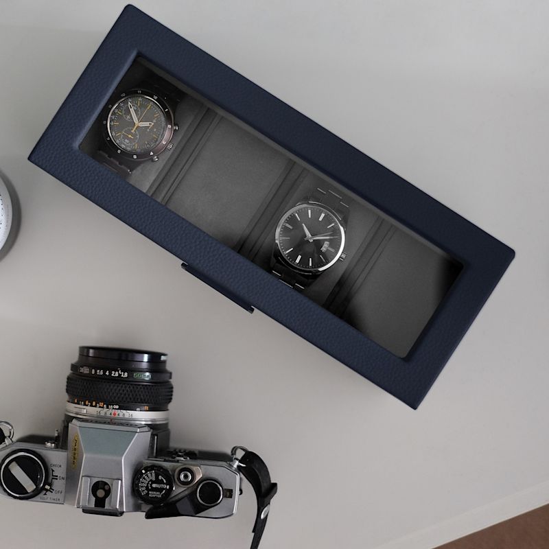 Thumbnail of Stackers Navy Blue Four Piece Watch Box image