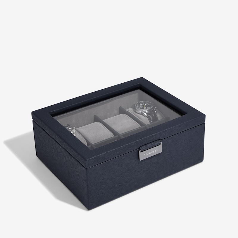 Thumbnail of Stackers Navy Blue Eight Piece Watch Box image