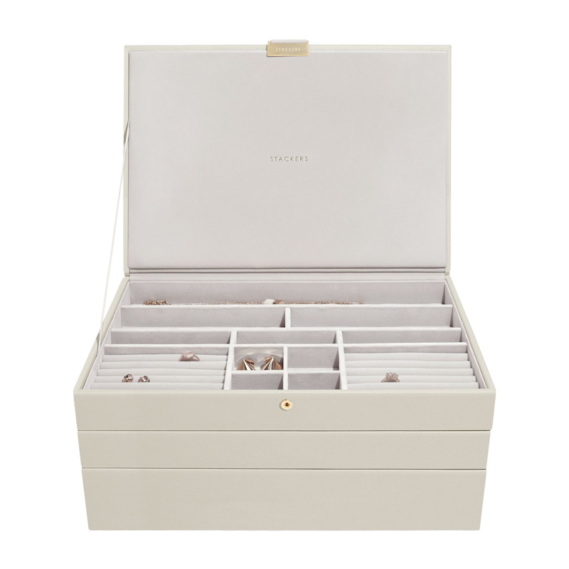 Thumbnail of Stackers Oatmeal Supersize Jewelry Box Set Of Three image