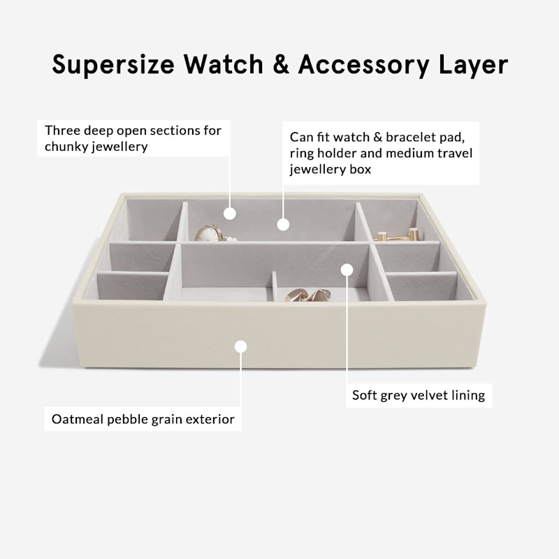 Thumbnail of Stackers Oatmeal Supersize Jewelry Box Set Of Three image