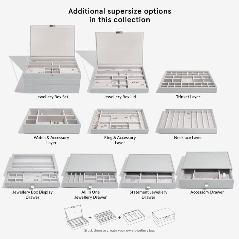 Thumbnail of Stackers Supersize Pebble Grey Set Of Two Drawers image