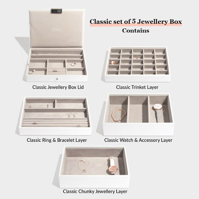Thumbnail of Stackers White Classic Jewelry Box Set Of Five image