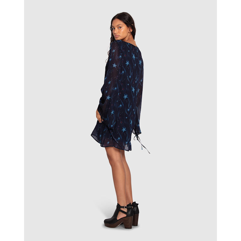 Thumbnail of Star Eyes Mini Dress - Star Print image