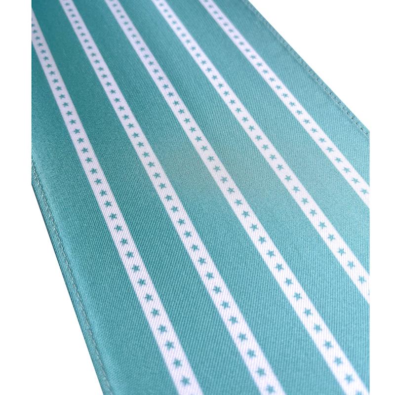 Thumbnail of Star Striped Silk Neck Scarf Turquoise image