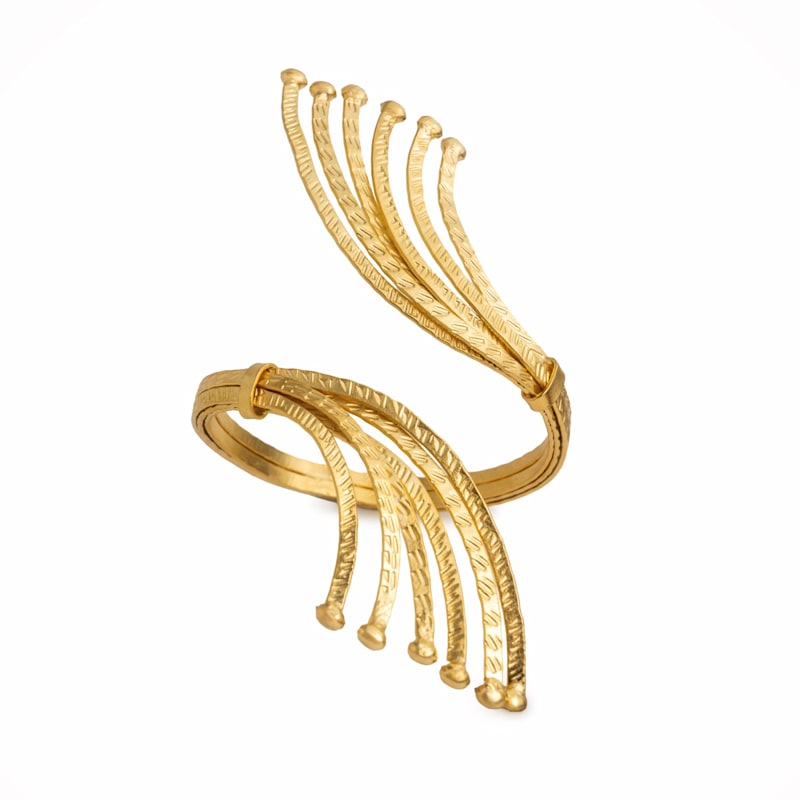 Thumbnail of Starburst Gold Plated Cuff Bracelet image