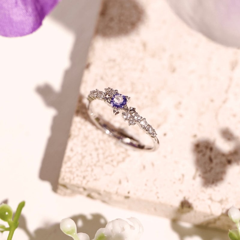Thumbnail of Stardust Tanzanite Ring White Gold Vermeil image