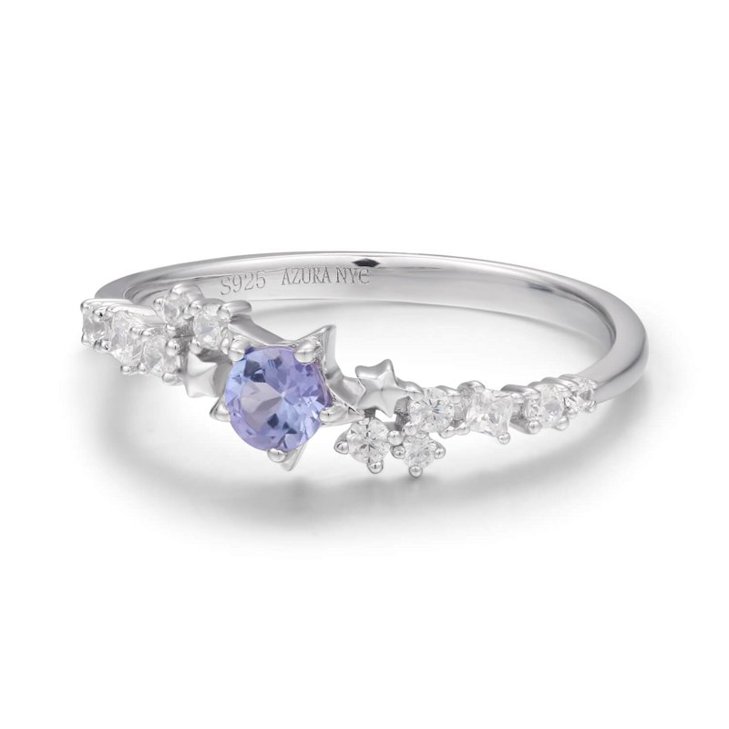 Thumbnail of Stardust Tanzanite Ring White Gold Vermeil image